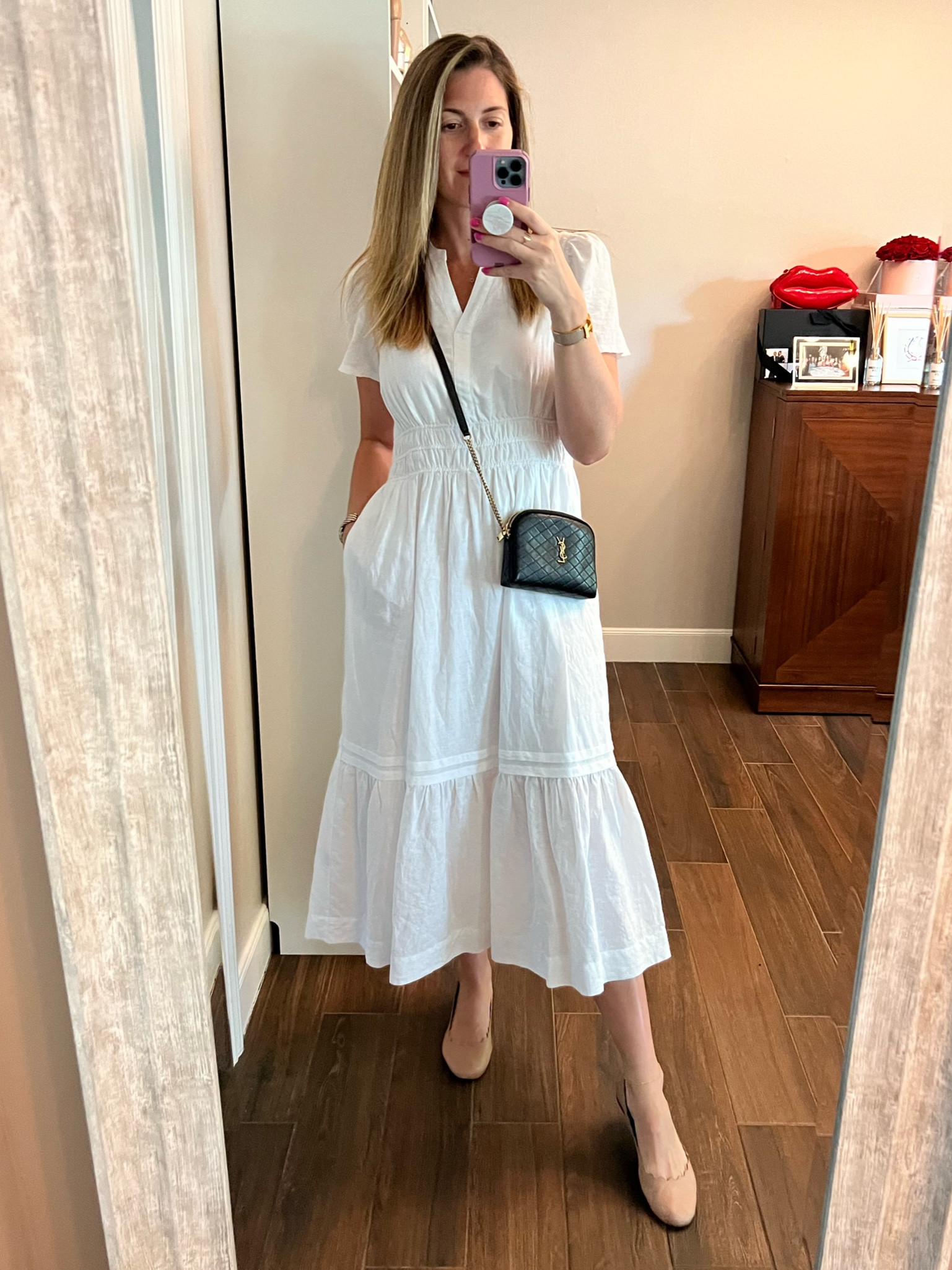 If you don’t have a white dress you love try this one! A midi or maxi style is perfect for day or casual summer nights. This one has a smocked waistband and pockets. Easy breezy and oh so flattering!

#LTKItBag #LTKOver40 #LTKSeasonal