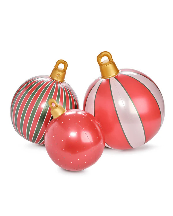 Inflatable Christmas Ornaments
                      Festive, Light Up, 3 Pack | FUNBOY