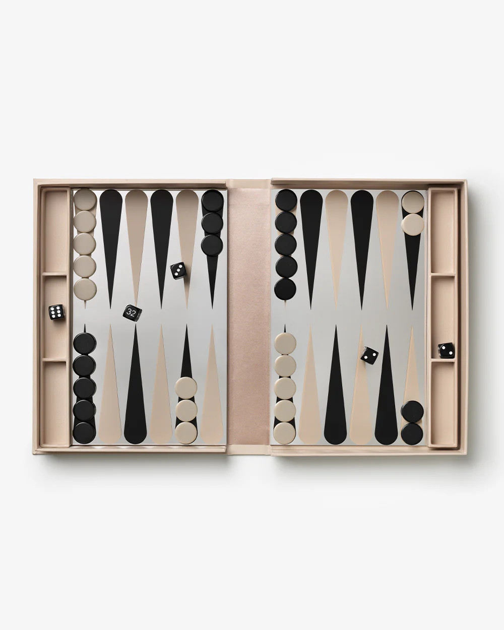 PRINTWORKS | Art Of Backgammon Mirror, Beige/Clear | PRINTWORKS