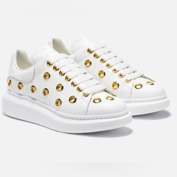 $950 ALEXANDER MCQUEEN .....SNEAKERS gold and white | Poshmark