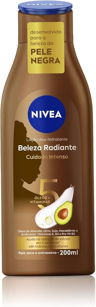 NIVEA Hidratante Desodorante Beleza Radiante Cuidado Intenso 200ml | Amazon (BR)