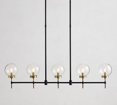 Camryn Glass Globe Linear Chandelier | Pottery Barn (US)