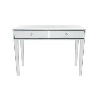 32 In. Silver MDF Glam Console Table | The Home Depot