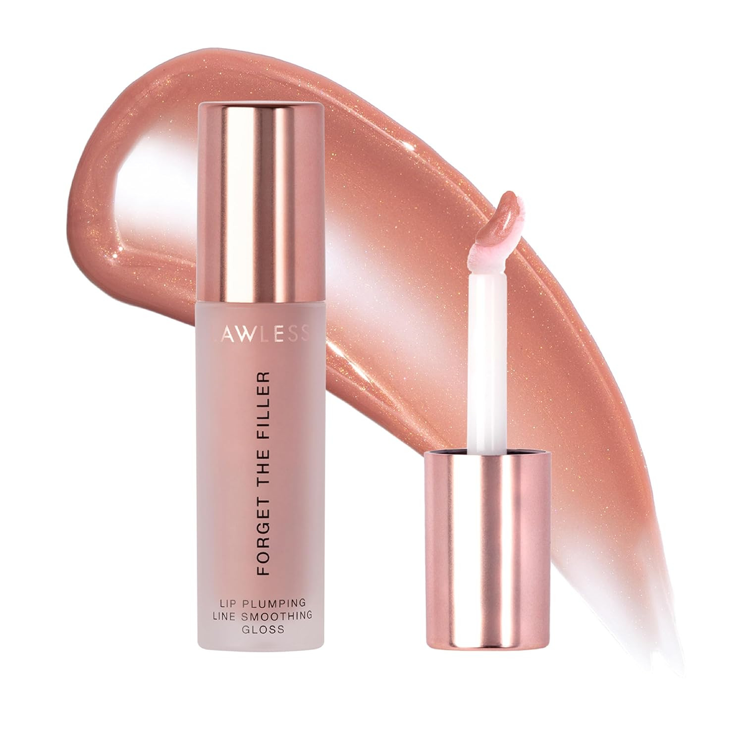 Lawless Women's Forget The Filler Lip Plumper Line Gloss, Nudie, Pink, 0.11 Fl Oz (Pack of 1) | Amazon (US)