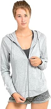 Women's Thin Cotton Zip Up Hoodie Jacket | Amazon (US)