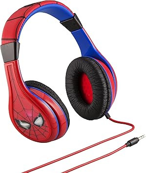 eKids Spiderman Kids Headphones, Adjustable Headband, Stereo Sound, 3.5Mm Jack, Wired, Tangle-Fre... | Amazon (US)