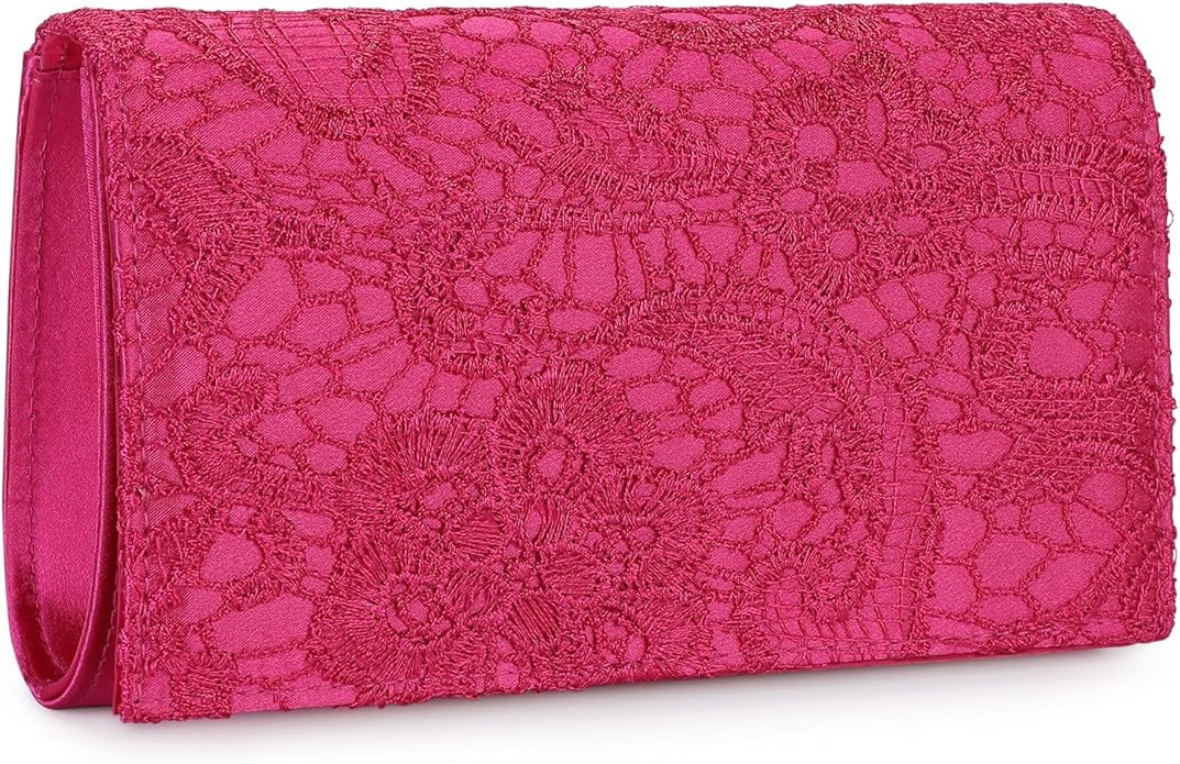 UBORSE Elegant Floral Lace Clutch Purses for Women Evening Handbag Envelope Clutch Bag Wedding Pr... | Amazon (US)