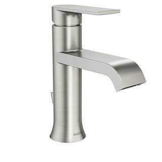 MOEN Genta Single Handle Single Hole Bathroom Faucet in Brushed Nickel WS84760SRN - The Home Depo... | The Home Depot