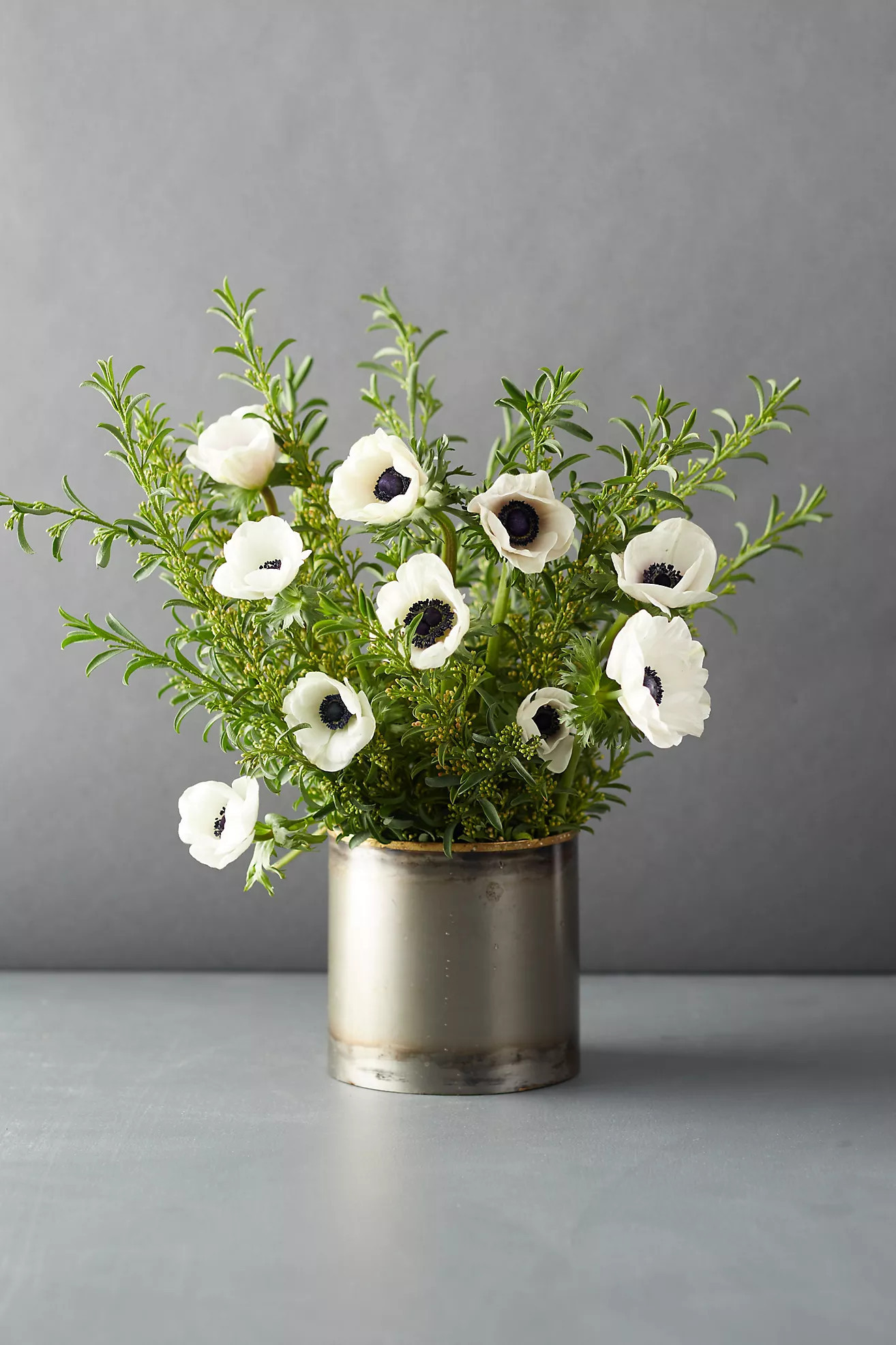 Fresh White Anemone + Eriostemon Bunch | Anthropologie (US)