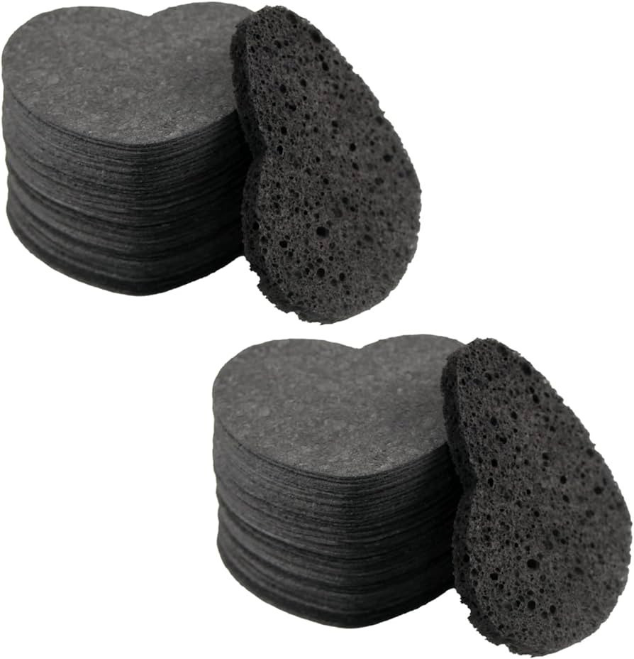 100-Count Compressed Facial Sponges for Estheticians Heart Shape Natural Cellulose Sponge Profess... | Amazon (US)