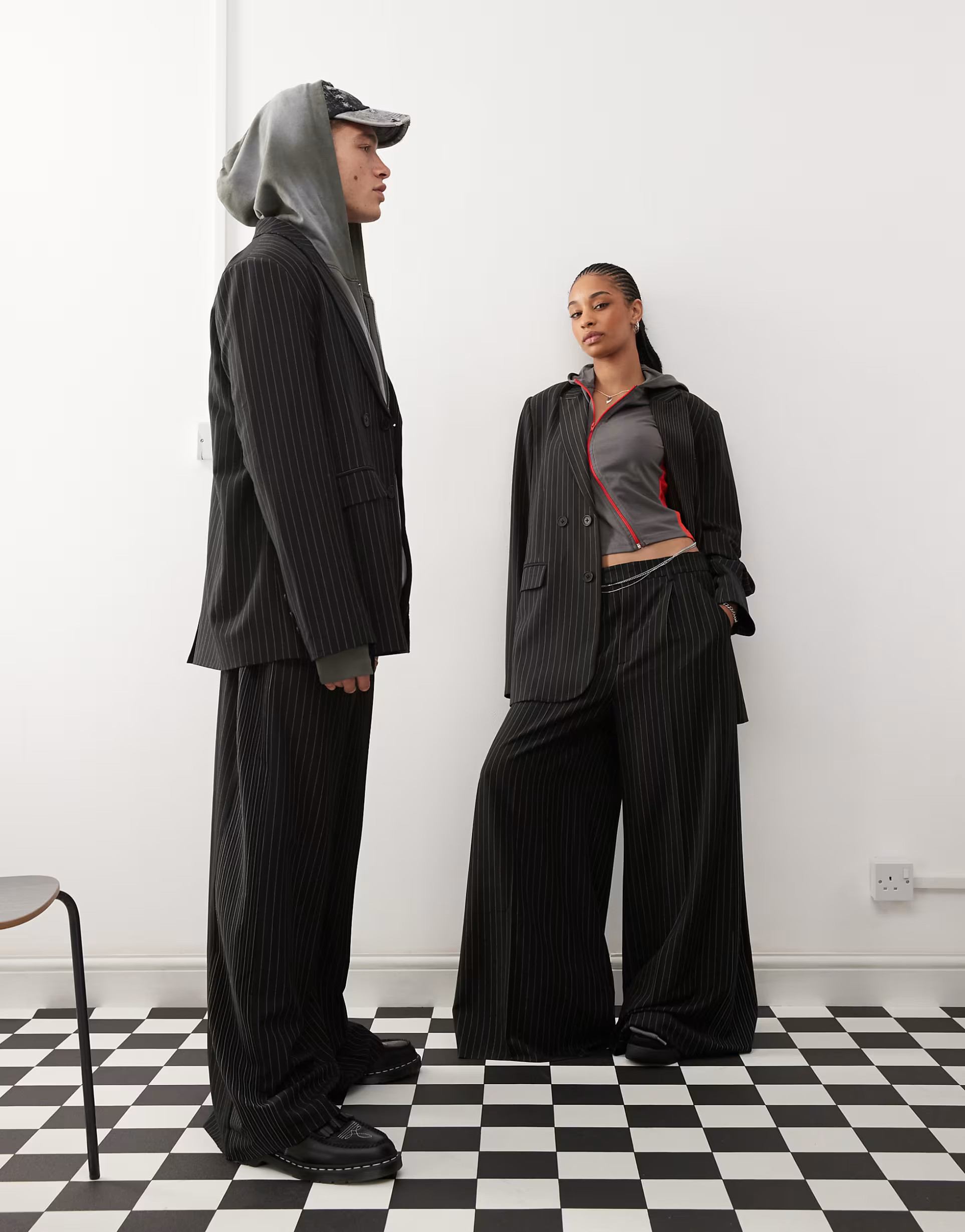 COLLUSION unisex trousers in pinstripe co-ord | ASOS | ASOS (Global)