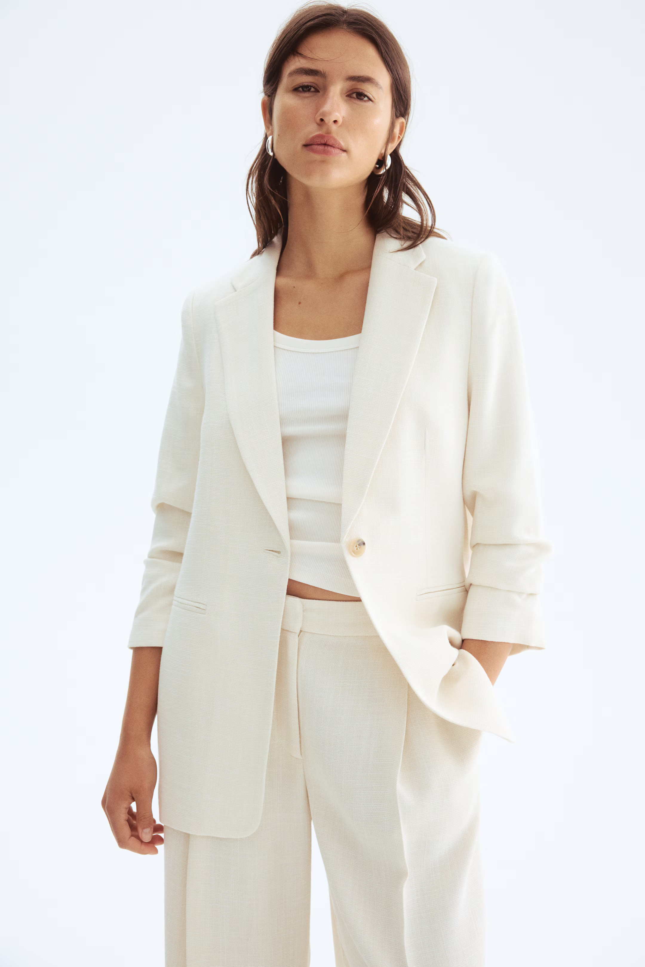 Gathered-Sleeve Jacket | H&M (US + CA)