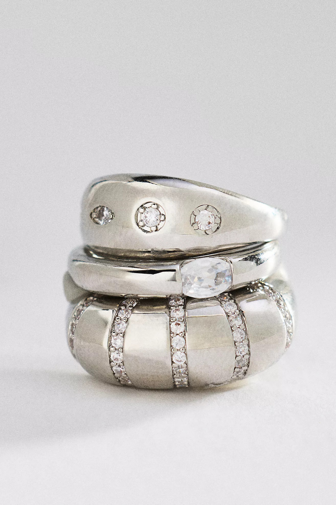 Chunky Stacking Rings, Set of 3 | Anthropologie (US)