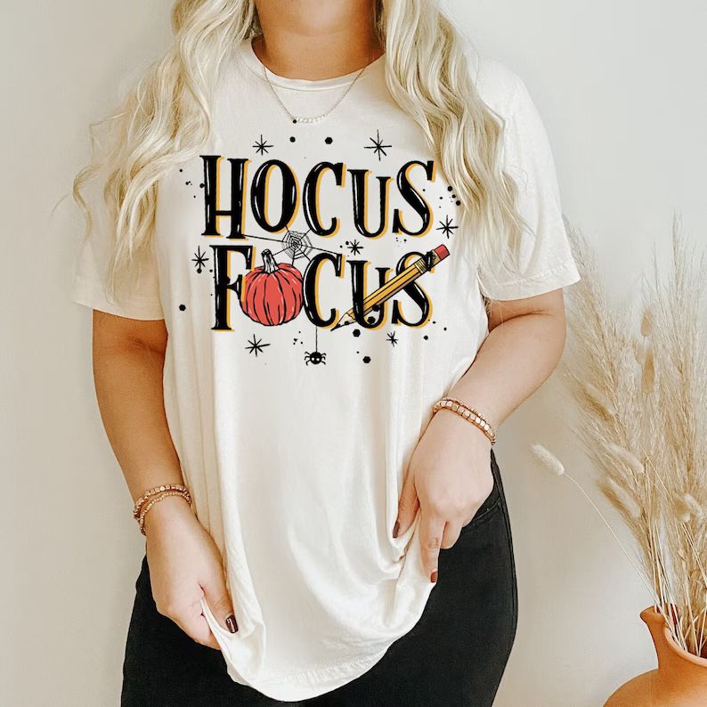 Read the full title
    Hocus Focus Teacher shirt, teacher's gifts, teacher appreciation, teacher... | Etsy (US)