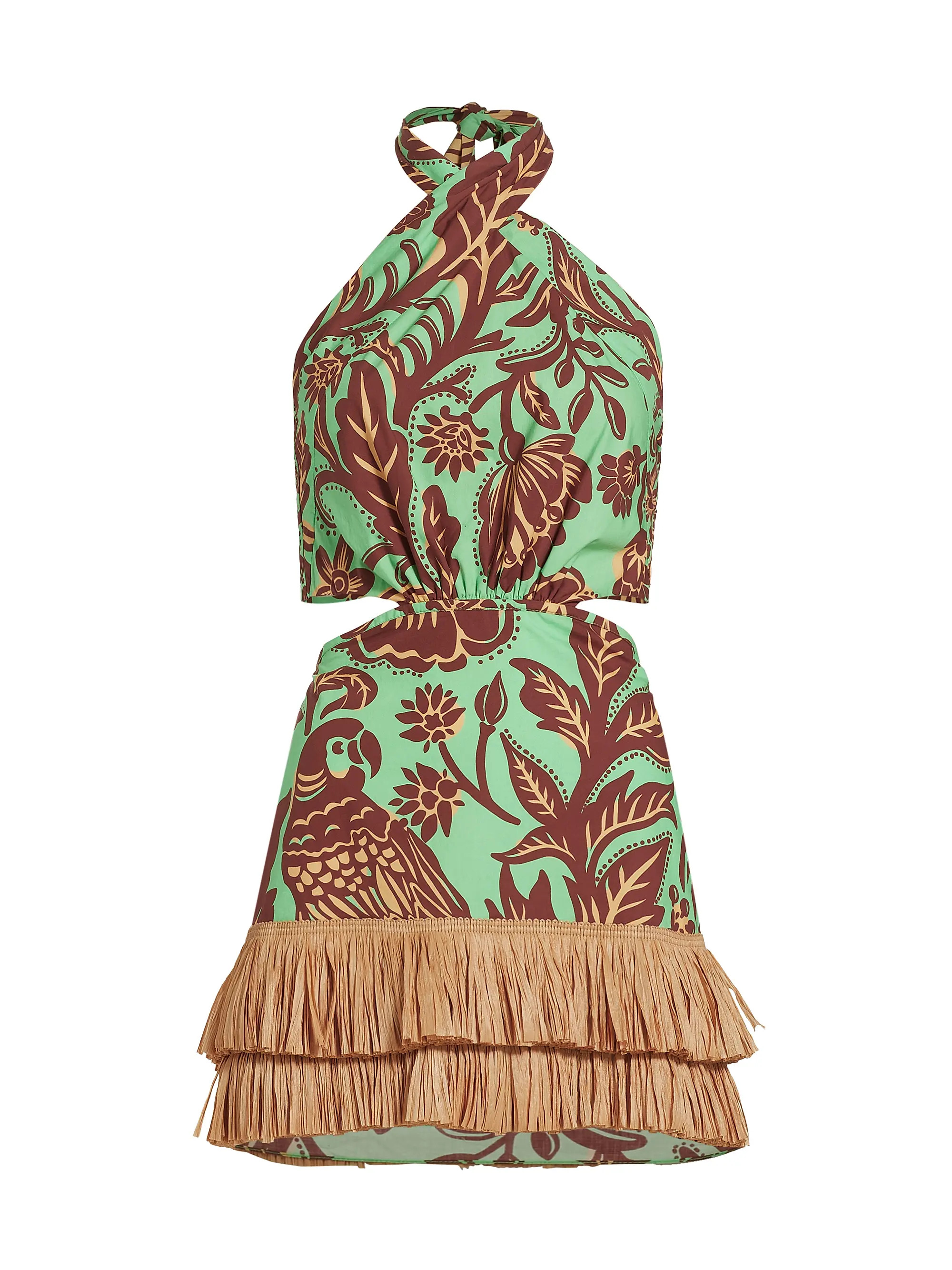 Shop Johanna Ortiz Summery Mindset Halter Mini Dress | Saks Fifth Avenue | Saks Fifth Avenue