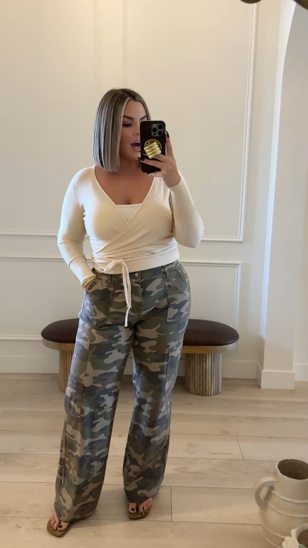 Top L 
Pants L long