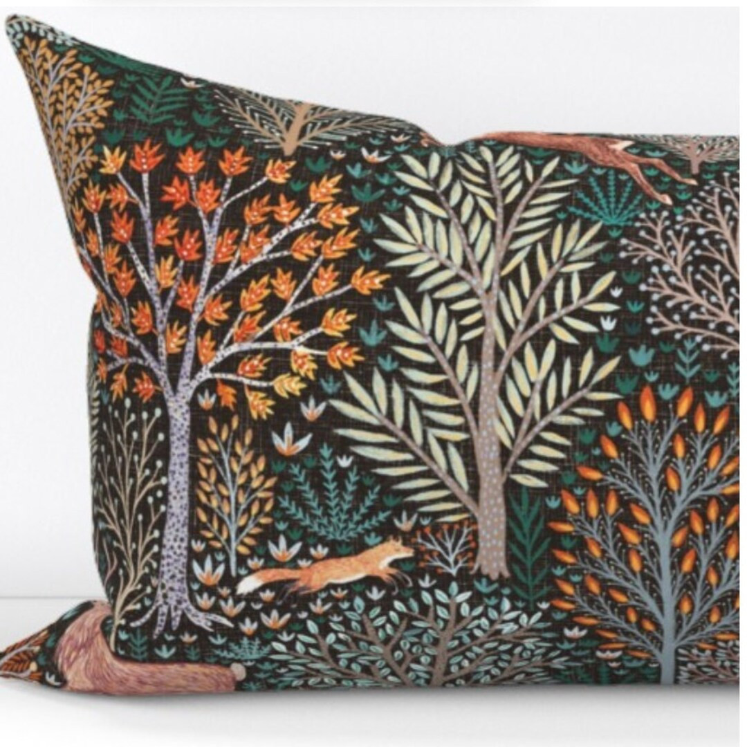 Woodland Throw Pillows rustic Fall Forest Animals Autumn - Etsy | Etsy (US)