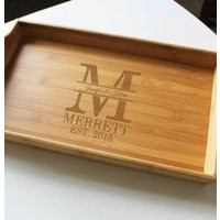 Bamboo Serving Tray With Handles | Etsy (US)