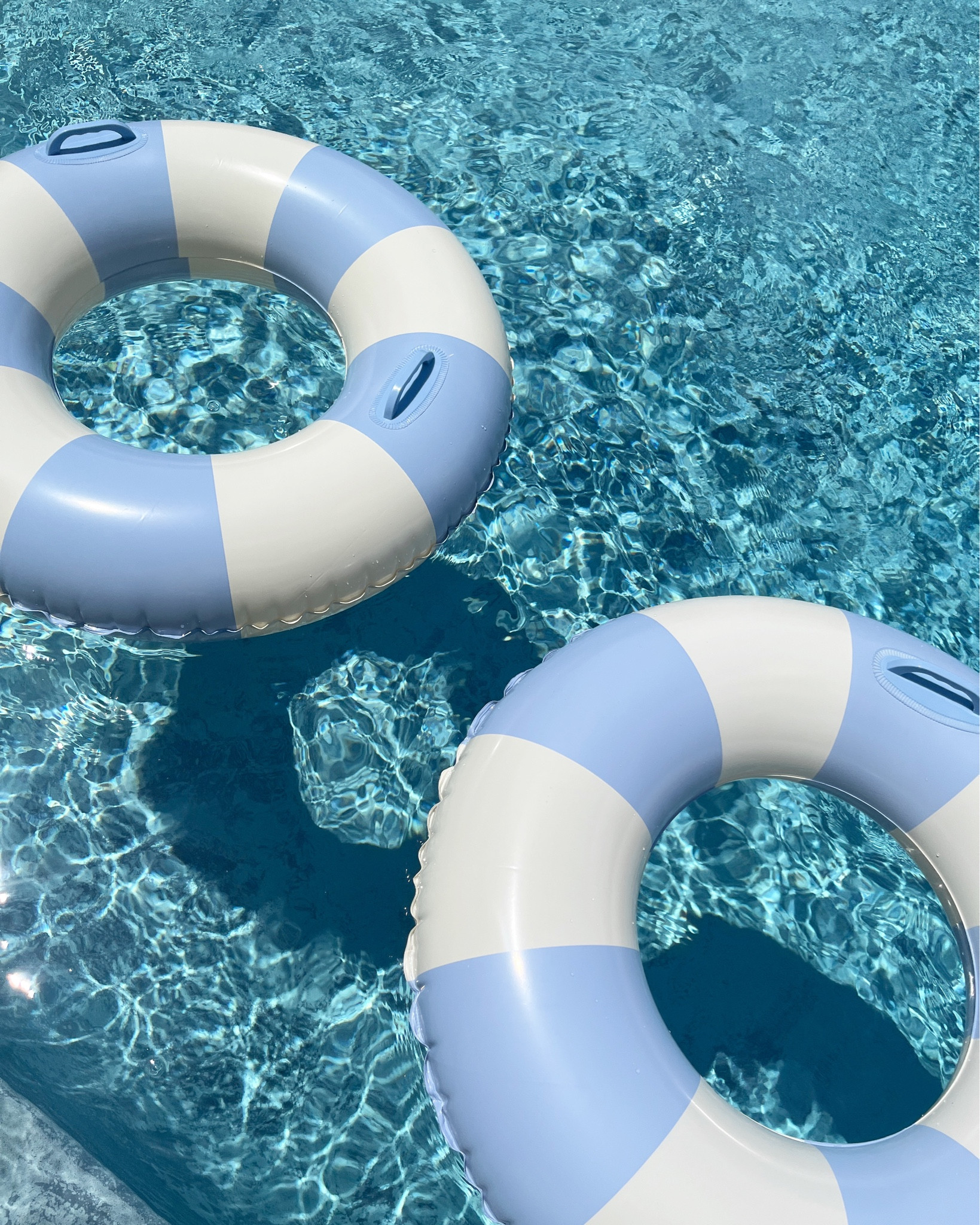 Striped pool floats. Amazon find!
