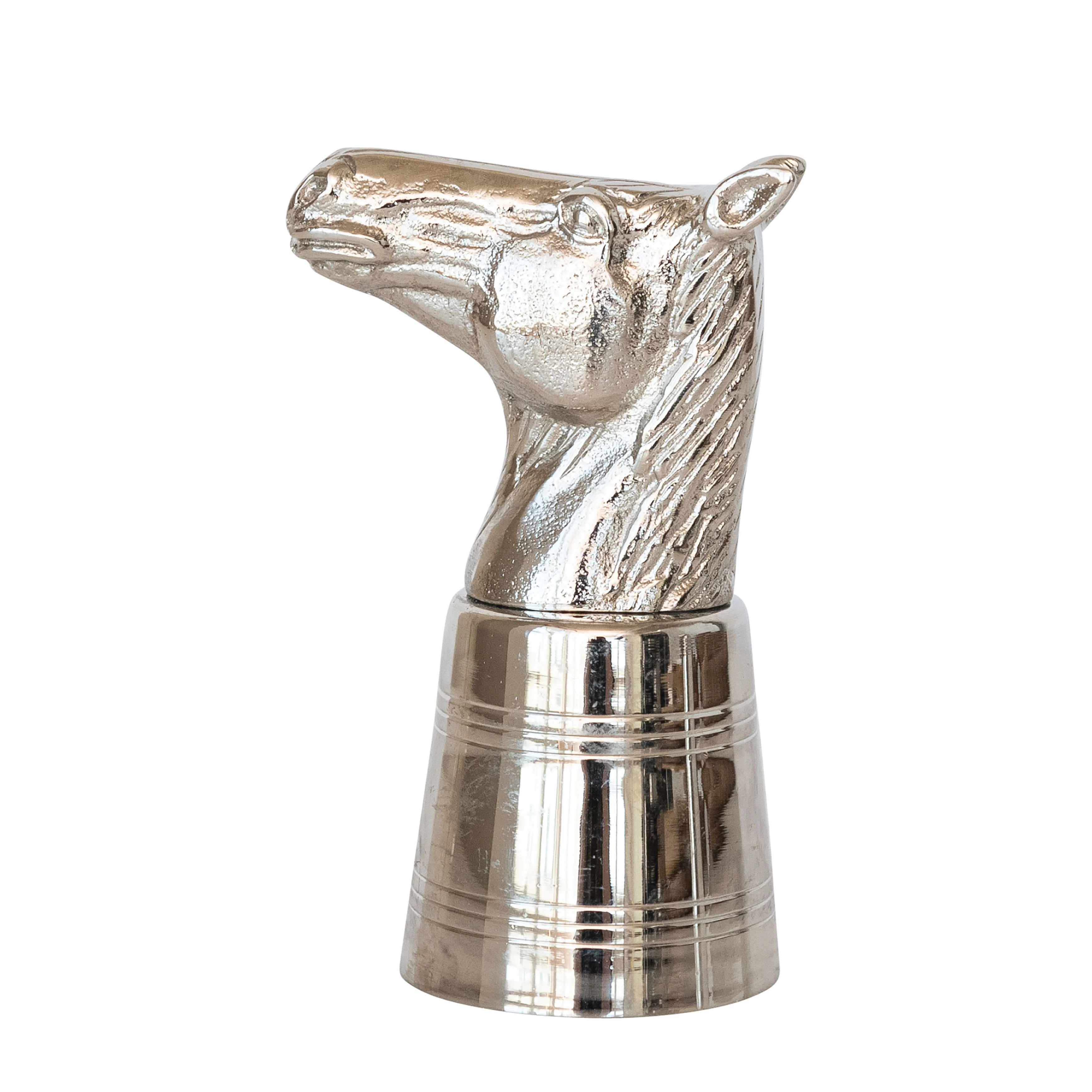 2 Oz. Cast Aluminum And Stainless Steel Horse Head Jigger In Kraft Box, Nickel Finish | Wayfair North America