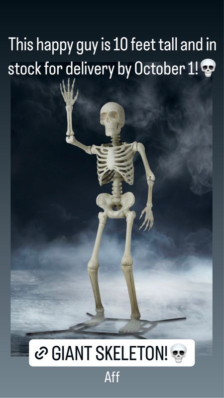 If you want the always sold out, viral Home Depot skeleton, I found an excellent dupe at Walmart! Cheaper and 10 feet tall!
..........
Giant skeleton, outdoor Halloween, decorations, Halloween decorations, front porch Halloween decorations, porch decorations, fall, decorations, home decorations, home decor, gigantic skeleton, Walmart Halloween, Home Depot Halloween, Home Depot skeleton, Lowes Halloween

#LTKHalloween #LTKkids #LTKhome