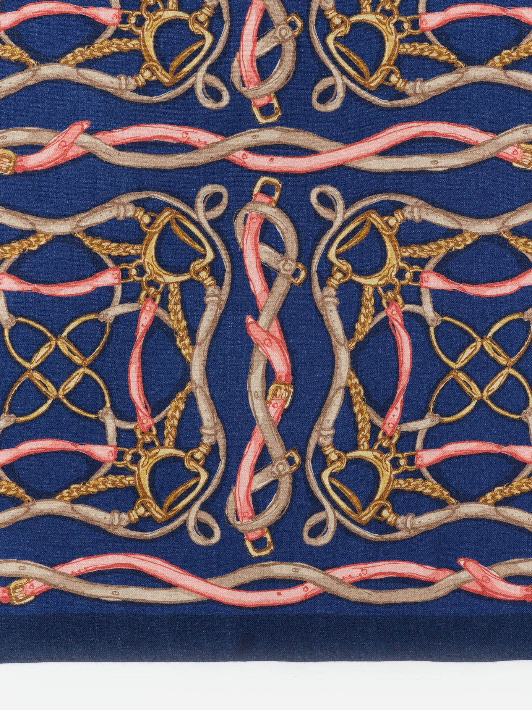 Navy/Coral Riding Lessons Corner Sarita Scarf | Women's Scarves | J.McLaughlin | J.McLaughlin