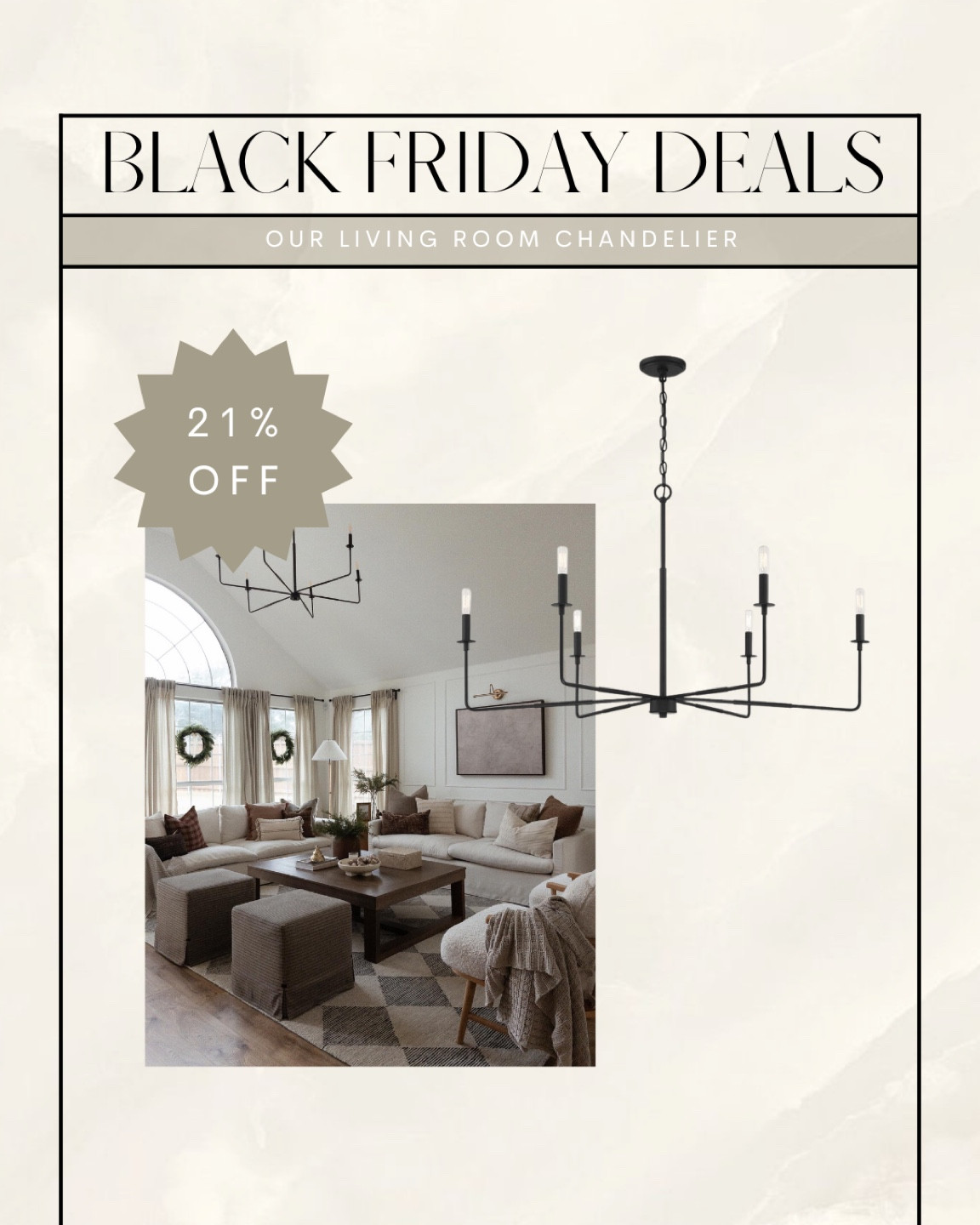 Black Friday deal - chandelier on sale 

#LTKhome #LTKsalealert #LTKCyberweek