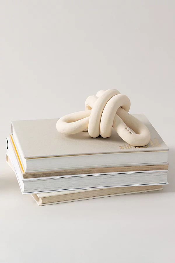 SIN Ceramic XL Double Loop Knot in Bone at Urban Outfitters | Urban Outfitters (US and RoW)