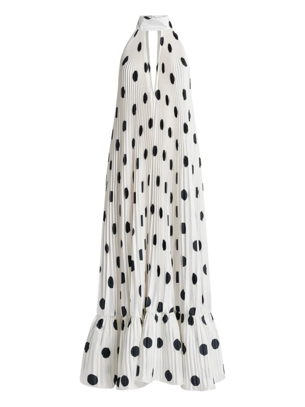Libertie polka-dot pleated maxi dress | Farfetch Global