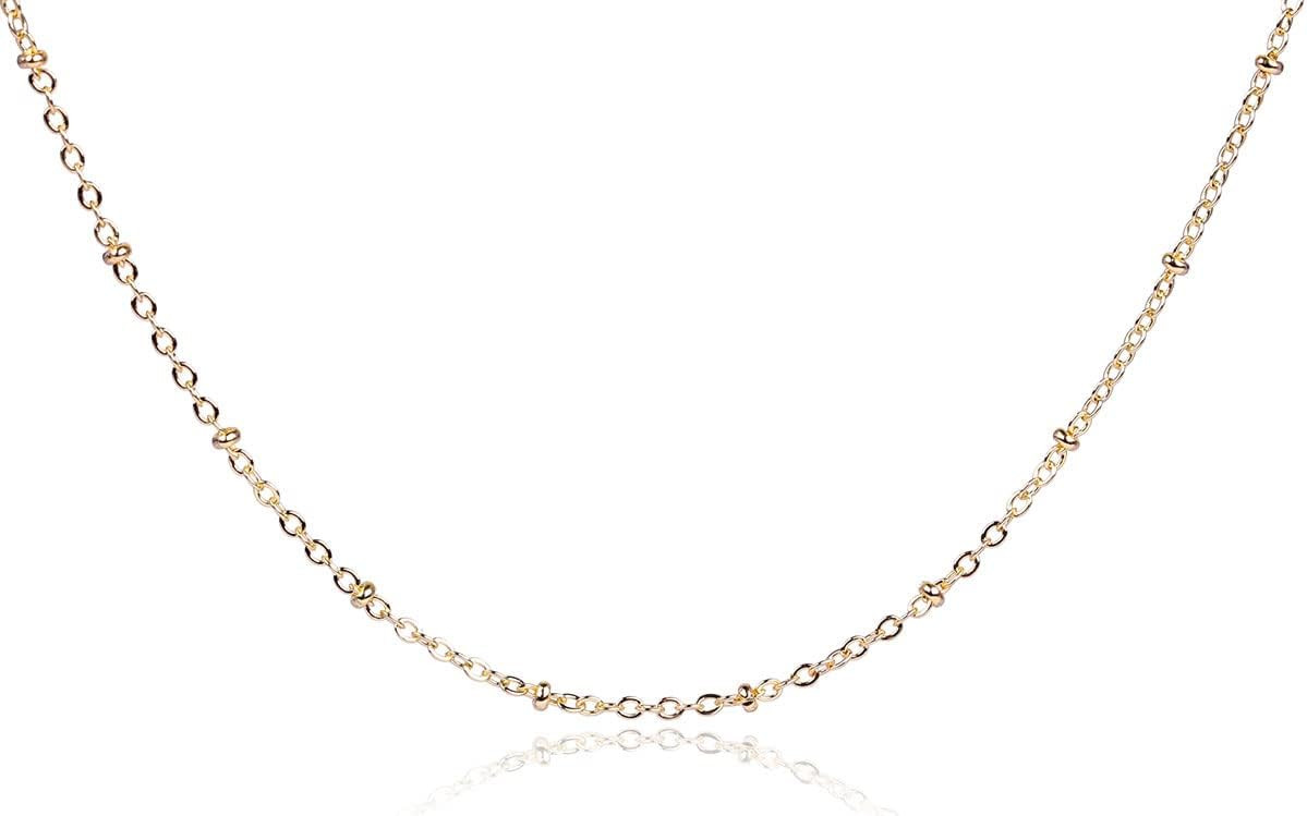 JOE FOREMAN 100CM Brass with 14K Gold Filled Chain Chains for Necklace Jewelry Making Findings 39 Inches | Amazon (US)