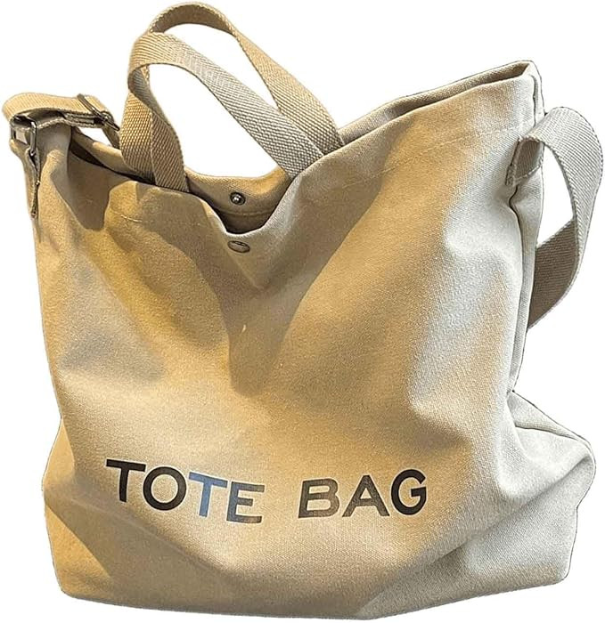 Canvas Retro Tote Bag - Large Capacity Commuter Handbag and Shoulder Bag | Amazon (US)