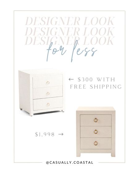 Don’t miss this "designer look for less" side table that just dropped, as I know it’s going to sell out fast! Just $300, compared to almost $2K! Be sure to use SHIP89 for free shipping!
-
Coastal bedroom, coastal nightstands, woven nightstands, raffia nightstands, raffia side tables, designer look for less, serena & lily look for less, serena & lily dupe, designer dupe, coastal furniture, looks for less, Marshalls finds, marshalls furniture, white nightstands, white side tables, living room furniture, coastal furniture, affordable furniture, nightstands with drawers, side tables with drawers, nightstands with storage, square side tables, square nightstands, 3-drawer nightstands, 3-drawer side tables

#LTKstyletip #LTKhome