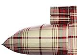 Montlake Plaid Flannel Sheet Set, Red, Twin | Amazon (US)