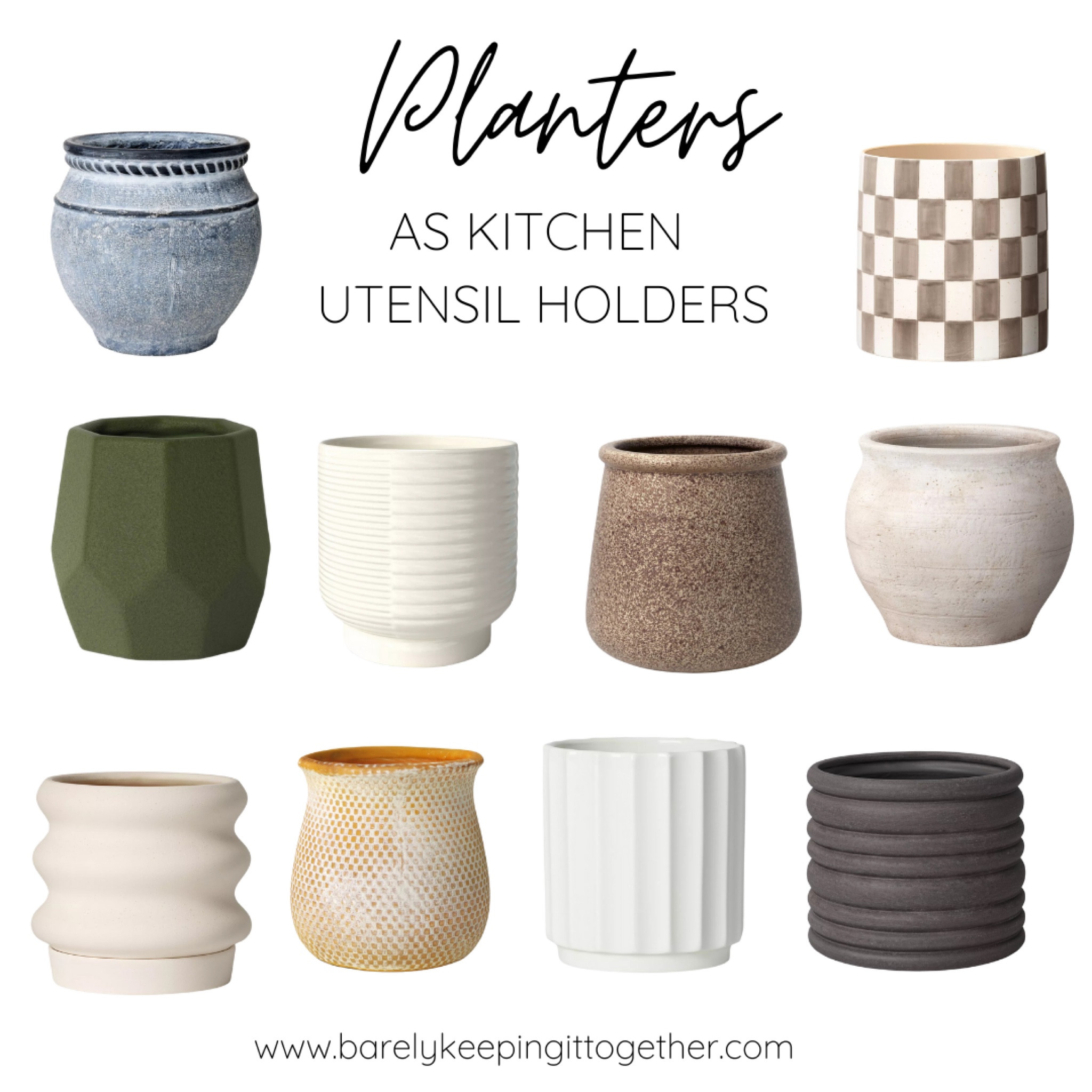 Target planters as kitchen utensils holders 

#LTKhome