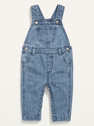 Heart-Print Jean Overalls for Baby | Old Navy (CA)