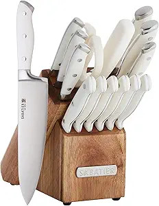 Sabatier 15-Piece Forged Triple Rivet Knife Block Set, High-Carbon Stainless Steel Kitchen Knives... | Amazon (US)