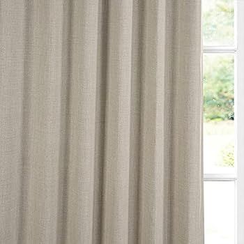 HPD Half Price Drapes BOCH-LN185-P Faux Linen Room Darkening Curtain (1 Panel), 50 X 96, Thatched... | Amazon (US)