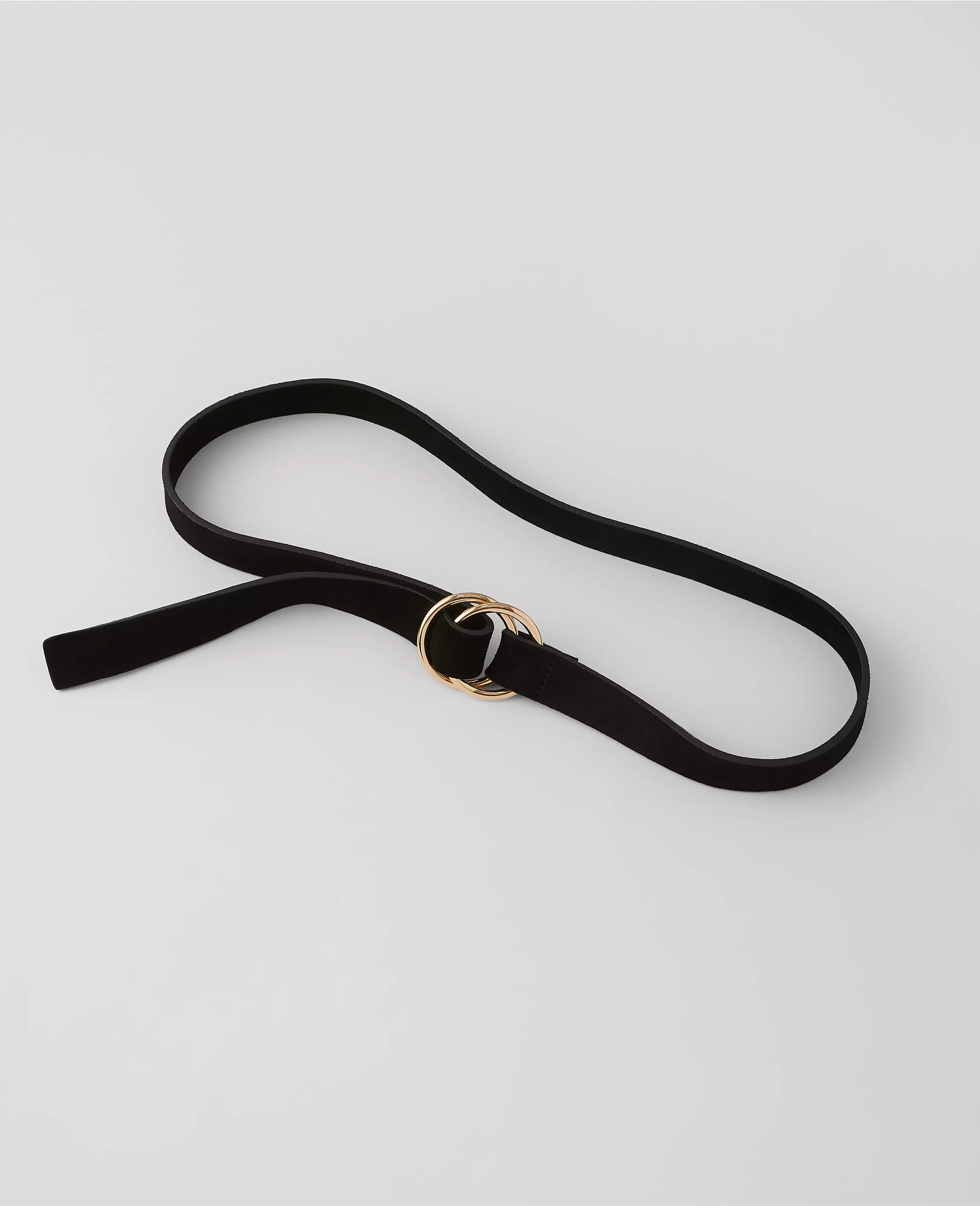 Pull Through Ring Suede Belt | Ann Taylor
