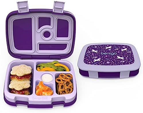 Bentgo Kids Prints (Unicorn) - Leak-Proof, 5-Compartment Bento-Style Kids Lunch Box - Ideal Porti... | Amazon (CA)