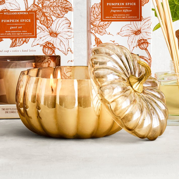 Williams Sonoma Pumpkin Spice Figural 4-Wick Candle | Williams-Sonoma