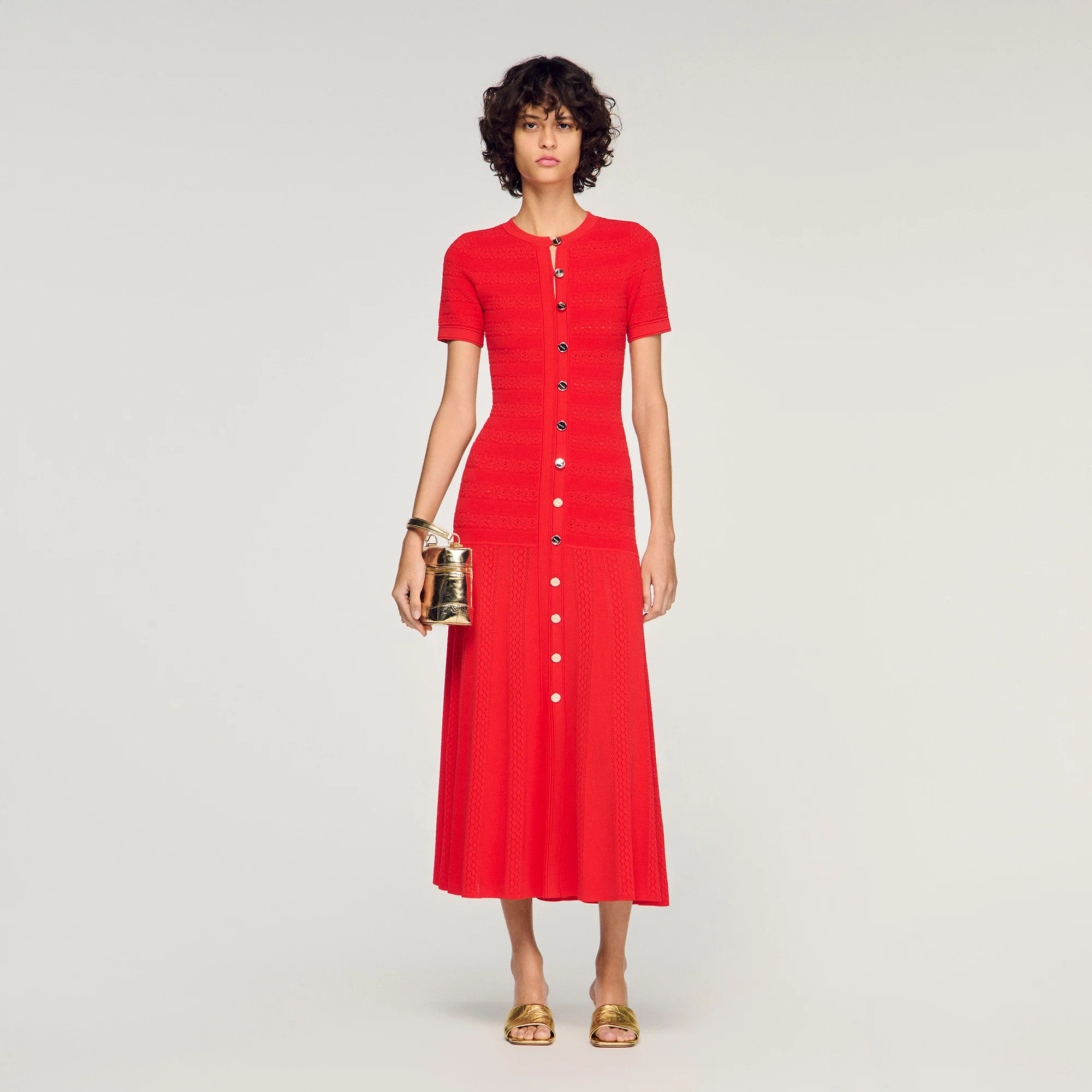 Knit maxi dress | Sandro US | Sandro-Paris US