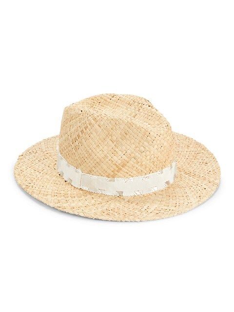 Saks Fifth Avenue Made in Italy Ribbon-Trimmed Straw Hat on SALE | Saks OFF 5TH | Saks Fifth Avenue OFF 5TH