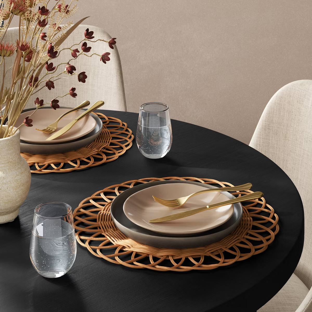 2pk.Woven Looped Rattan chargers - Threshold™ | Target