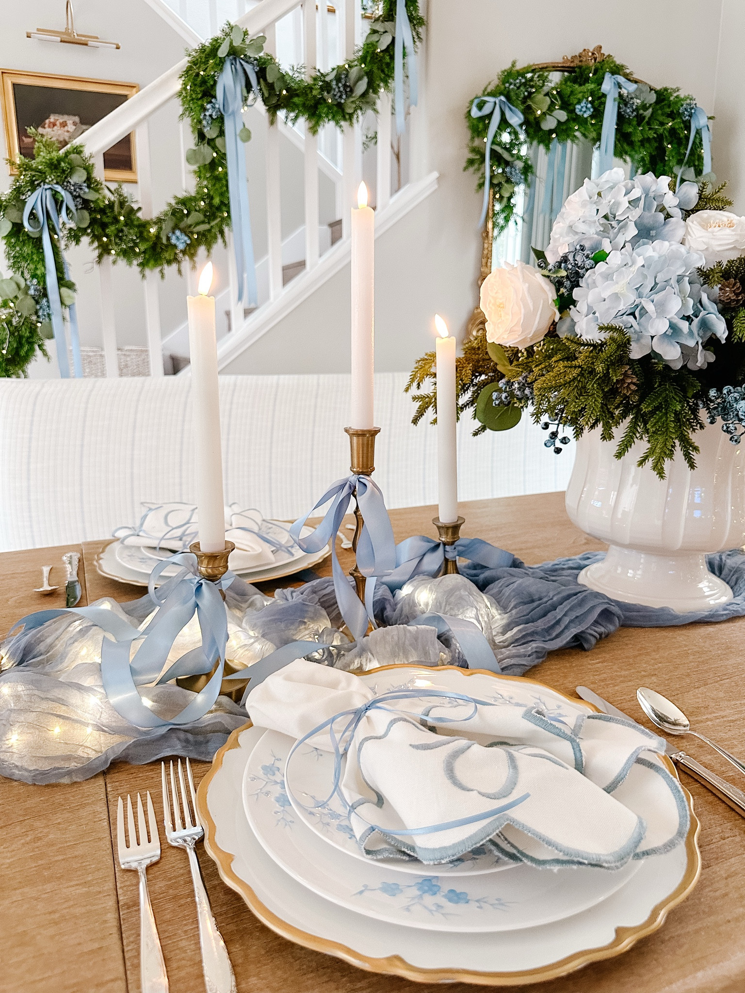 A very Bridgerton inspired Christmas tablescape. Christmas place setting. 

#LTKHome #LTKSeasonal #LTKHoliday