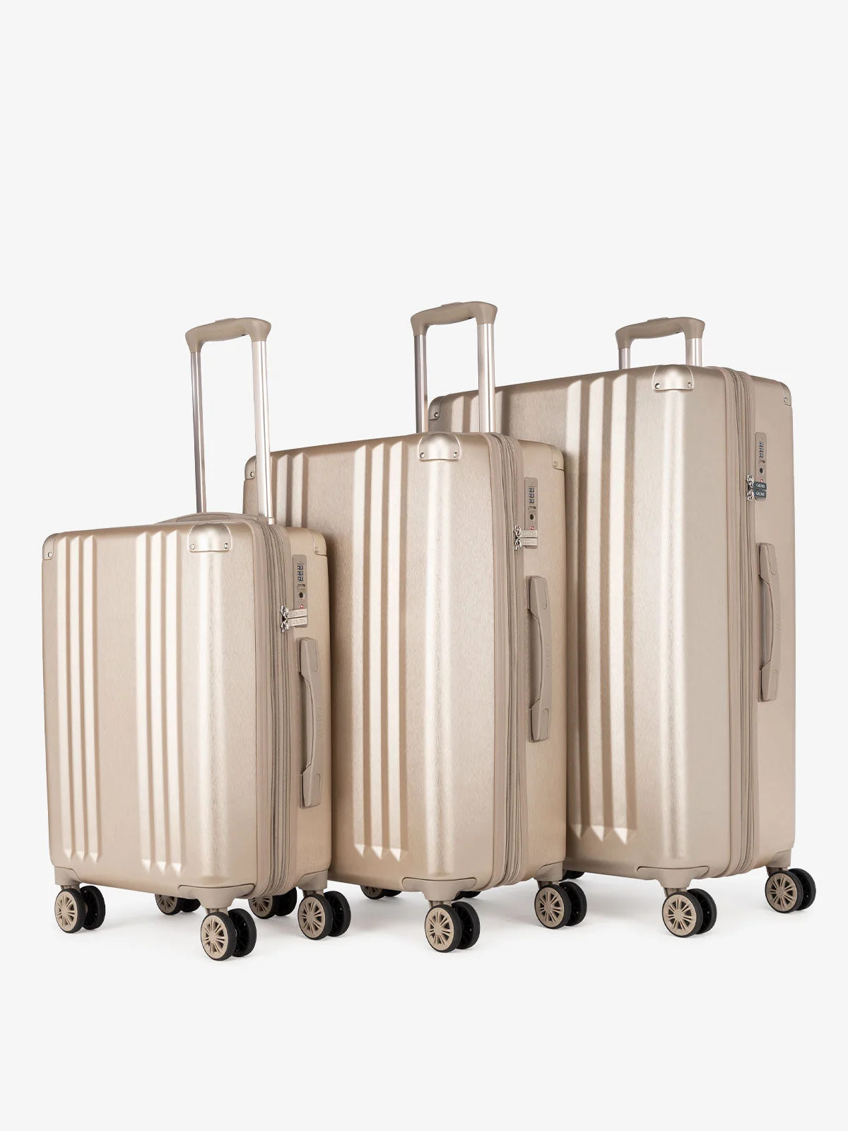 Ambeur 3-Piece Luggage Set in Gold | CALPAK