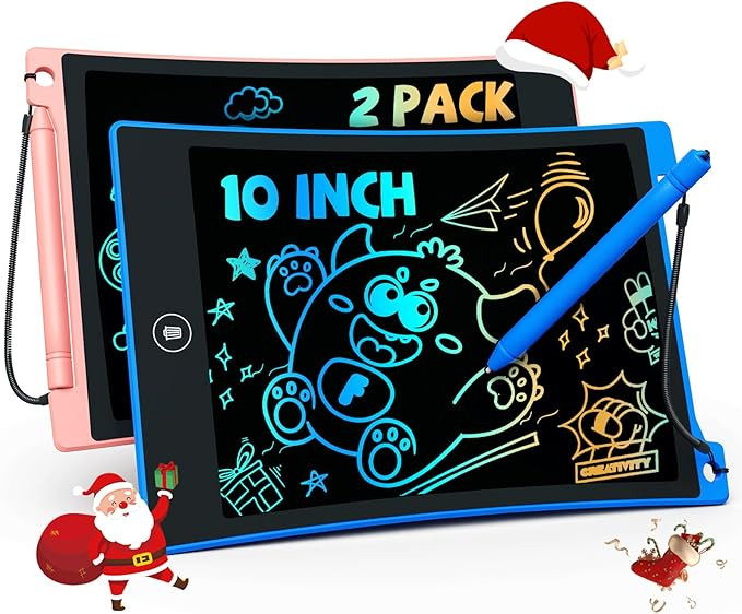 TEKFUN Kids Toys, 2 Pack LCD Writing Tablet with Anti-Lost Stylus,10in Coloring Doodle Board Magi... | Amazon (US)