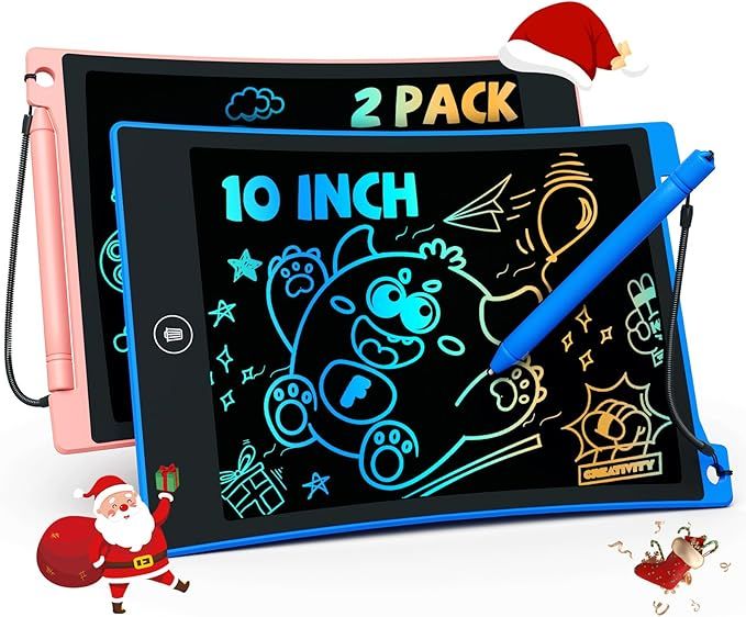 TEKFUN Kids Toys, 2 Pack LCD Writing Tablet with Anti-Lost Stylus,10in Coloring Doodle Board Magi... | Amazon (US)