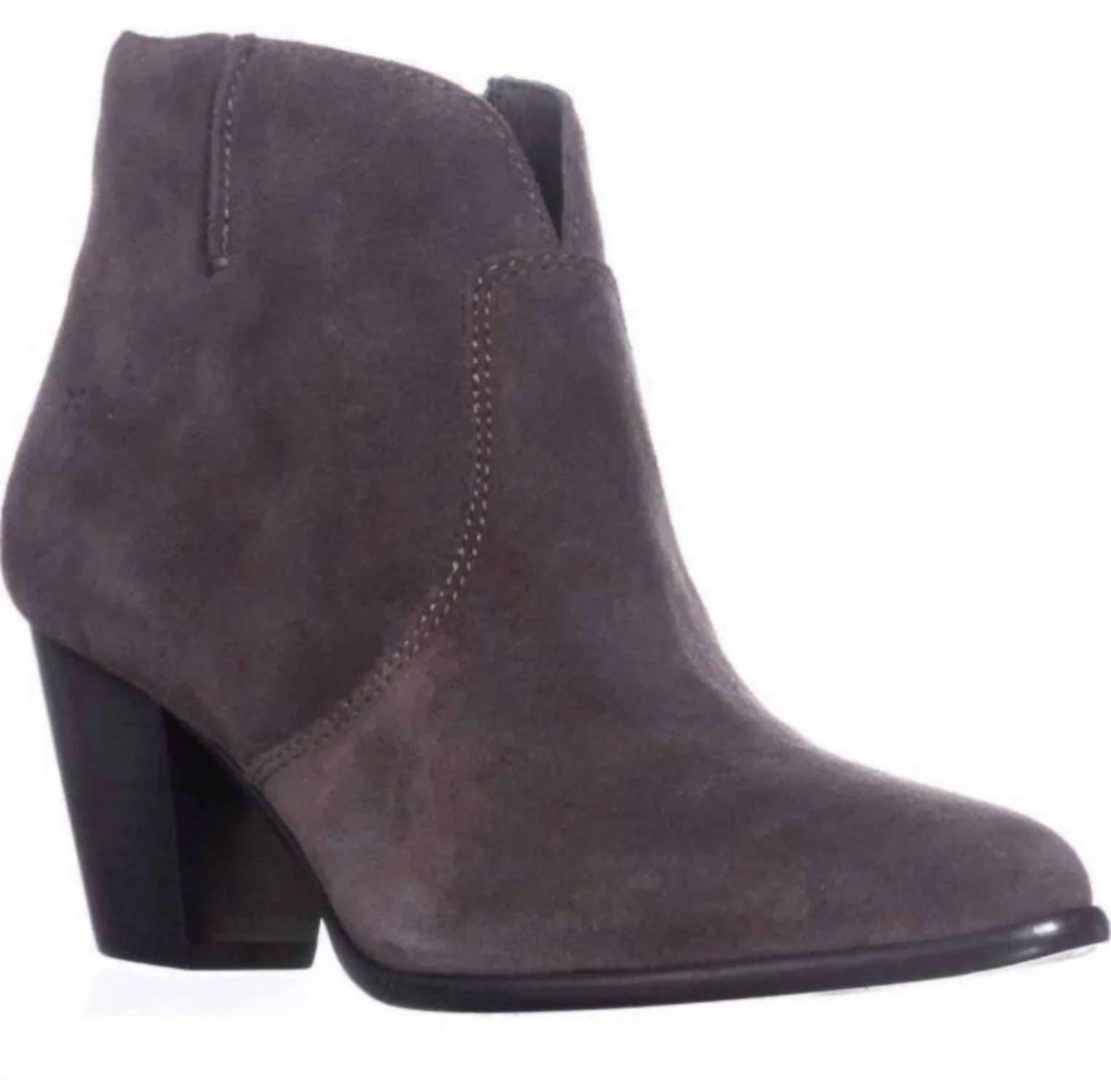 Women's Jennifer Suede Western Ankle Bootie In Charcoal | Shop Simon
