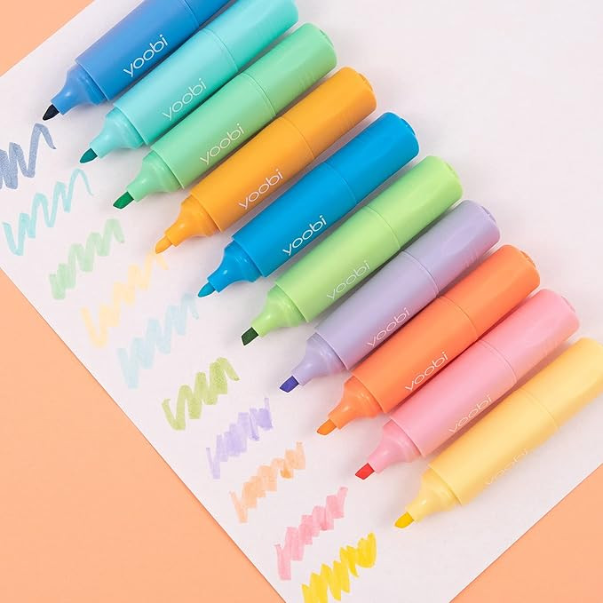Yoobi Mini Highlighters, 40 Pack | Bright Colors in 20 Shades | Felt-tipped | Non-toxic | Ergonom... | Amazon (US)