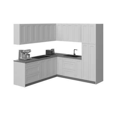 FK-URBAN 96" H x 96" W x 96" D Medium Density Fiberboard (MDF) Ready-to-Assemble Kitchen Cabinet Set | Wayfair North America